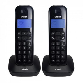 Telefone s/fio c/Ident. de chamadas +1 Ramal VT680MRD2 Preto VTECH