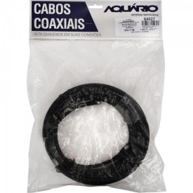 Cabo Coaxial 16MT p/ TV Montado Preto AQUARIO