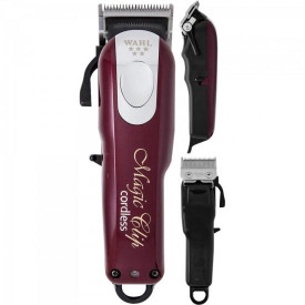 Maquina de Corte MAGIC CLIP CORDLESS- 5 STARS Vermelha/Cinza WAHL